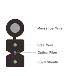 自支撐鋼絲2F G657A室外FTTH引入電纜